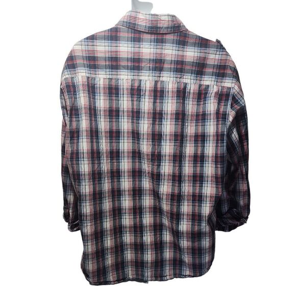 Ecko Unltd Button Front Shirt Blue Red Plaid Mens Size XXL - Picture 10 of 11